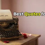 Vintage typewriter with a romantic Valentine's Day quote.