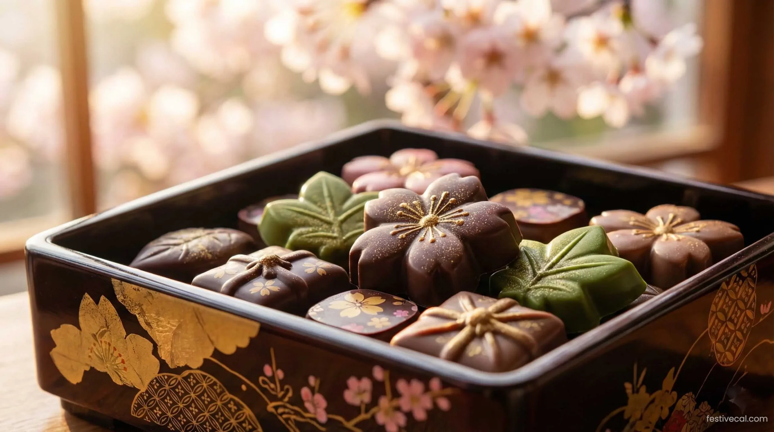 Traditional Japanese Honmei-choco chocolates for Valentine's Day.