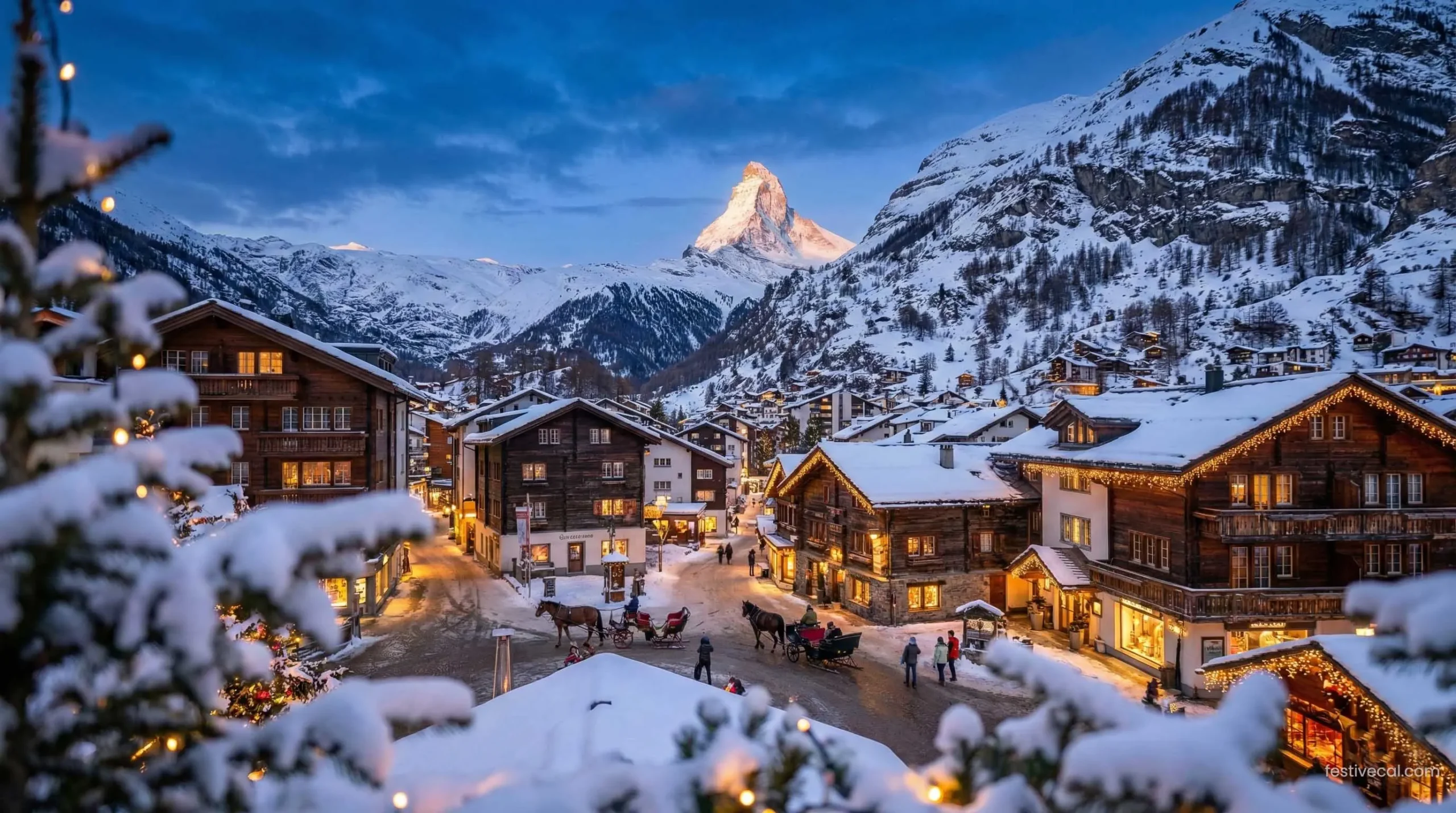 Zermatt, Switzerland, a romantic winter destination for Valentine's Day 2026.