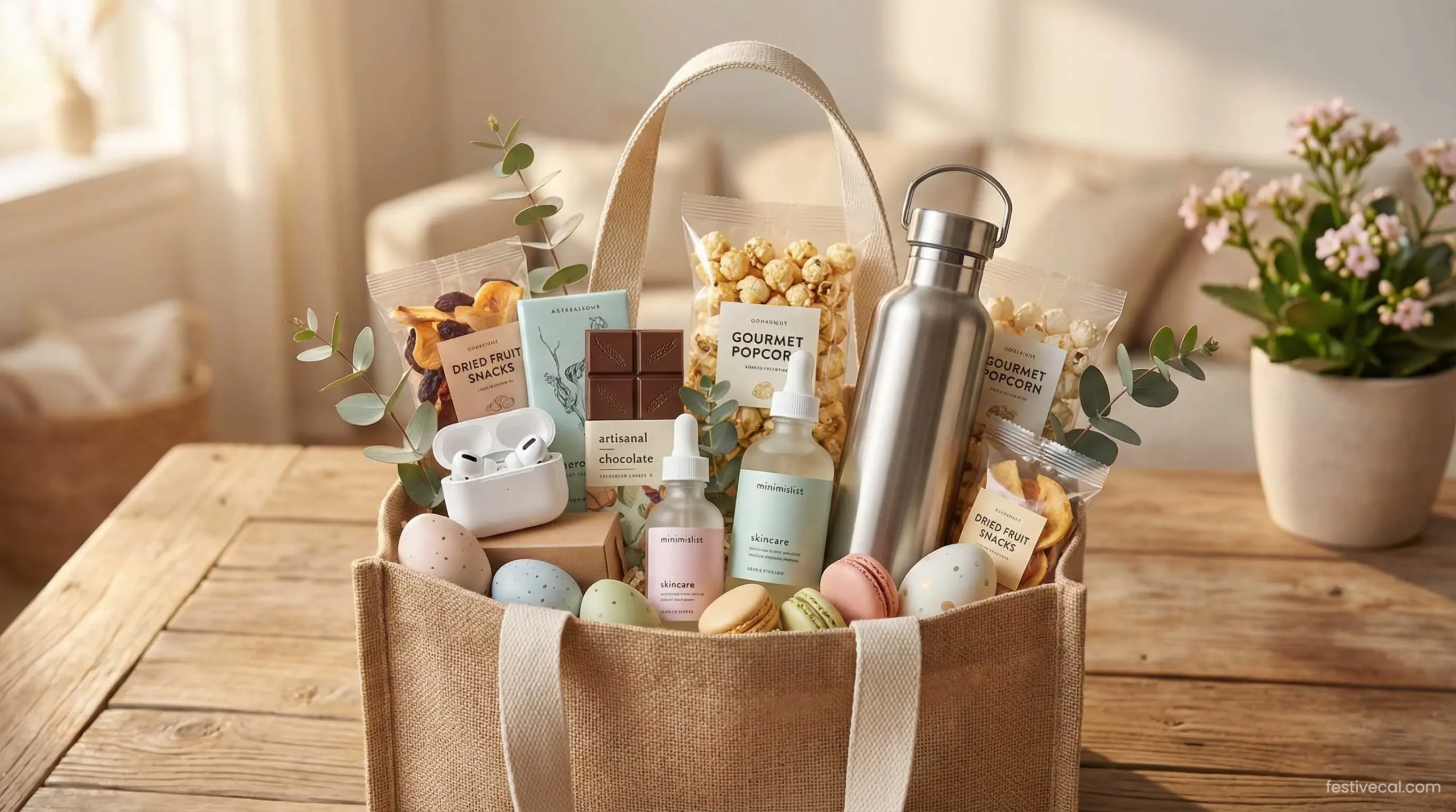 Trendy Easter basket gift ideas for teenagers including tech and skincare.