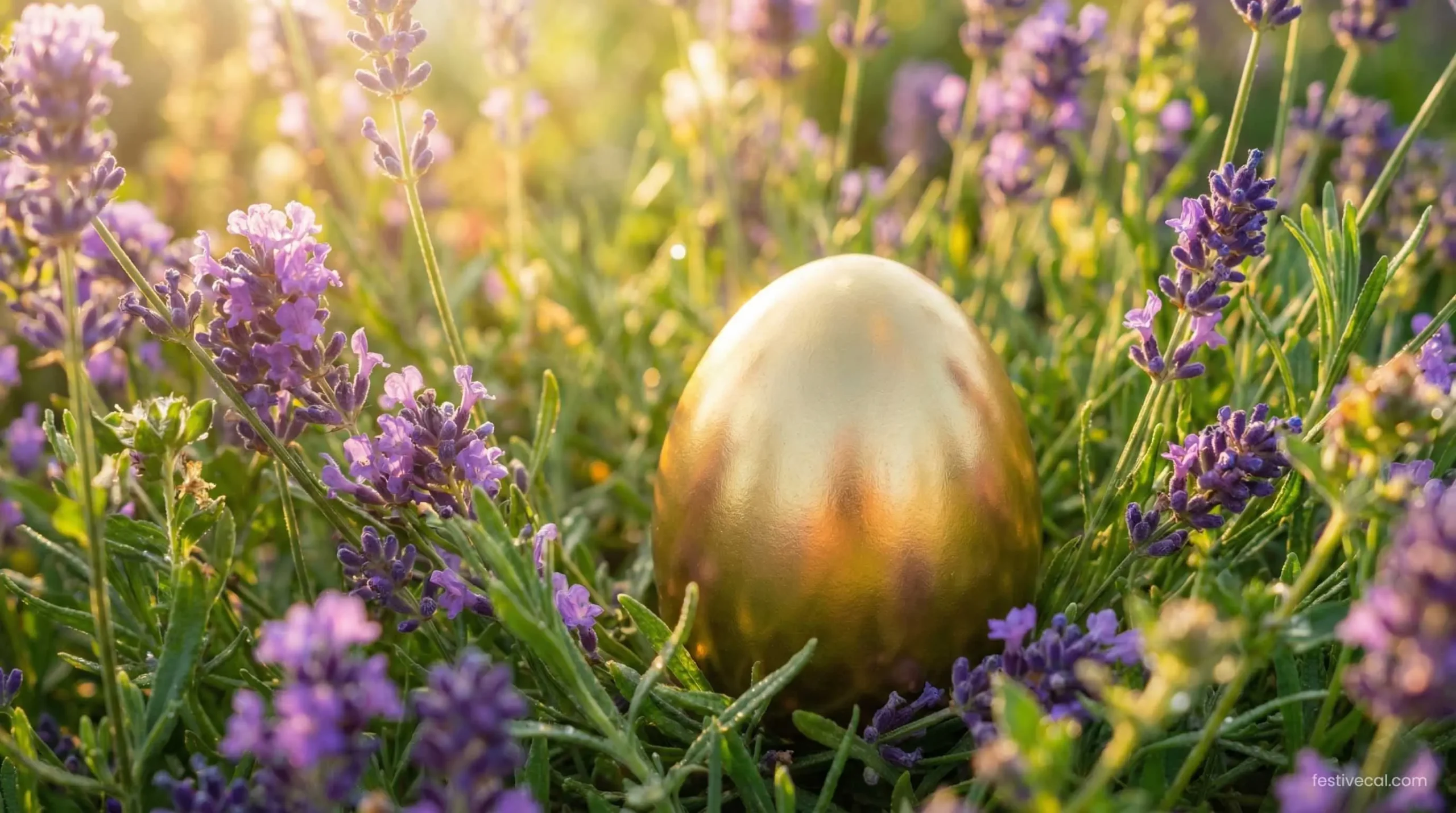 A shiny golden Easter egg hidden as a grand prize for the hunt.