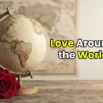 Symbols of Valentine's Day traditions from around the world.