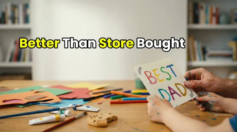 Making DIY Father's Day crafts and cards with kids.