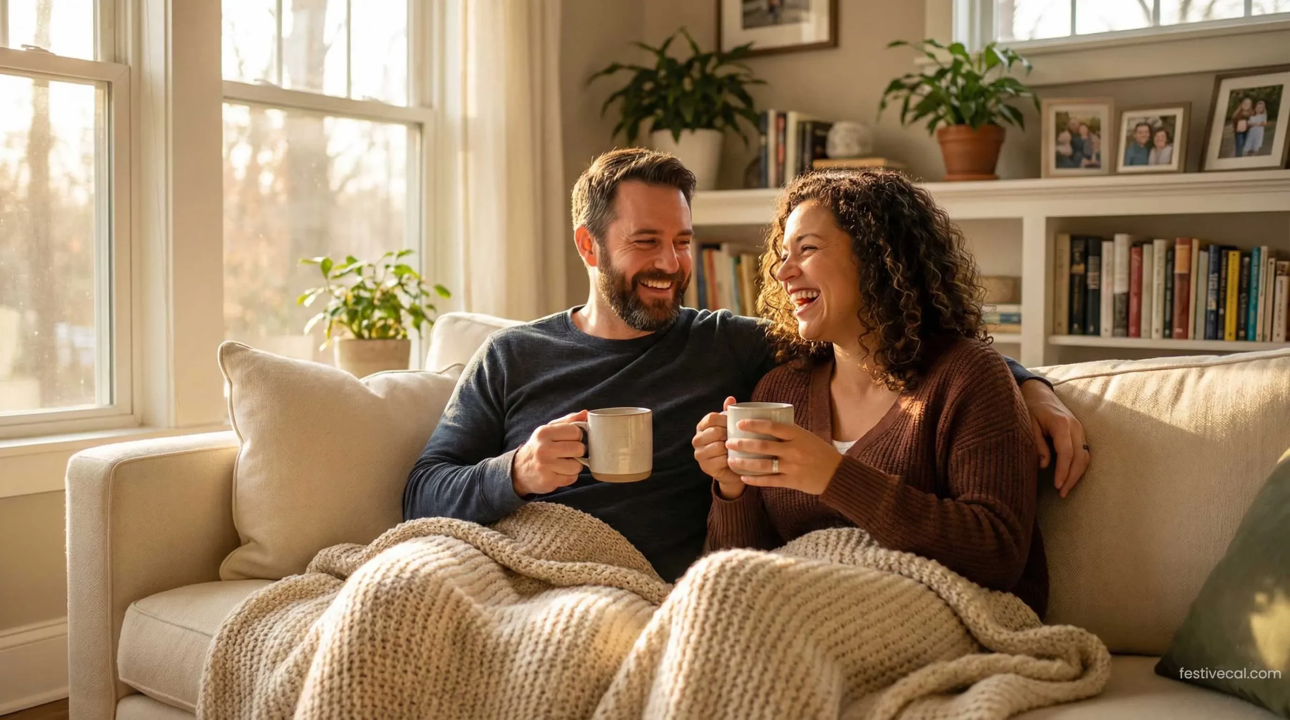 Happy couple celebrating Husband Appreciation Day 2026 at home.