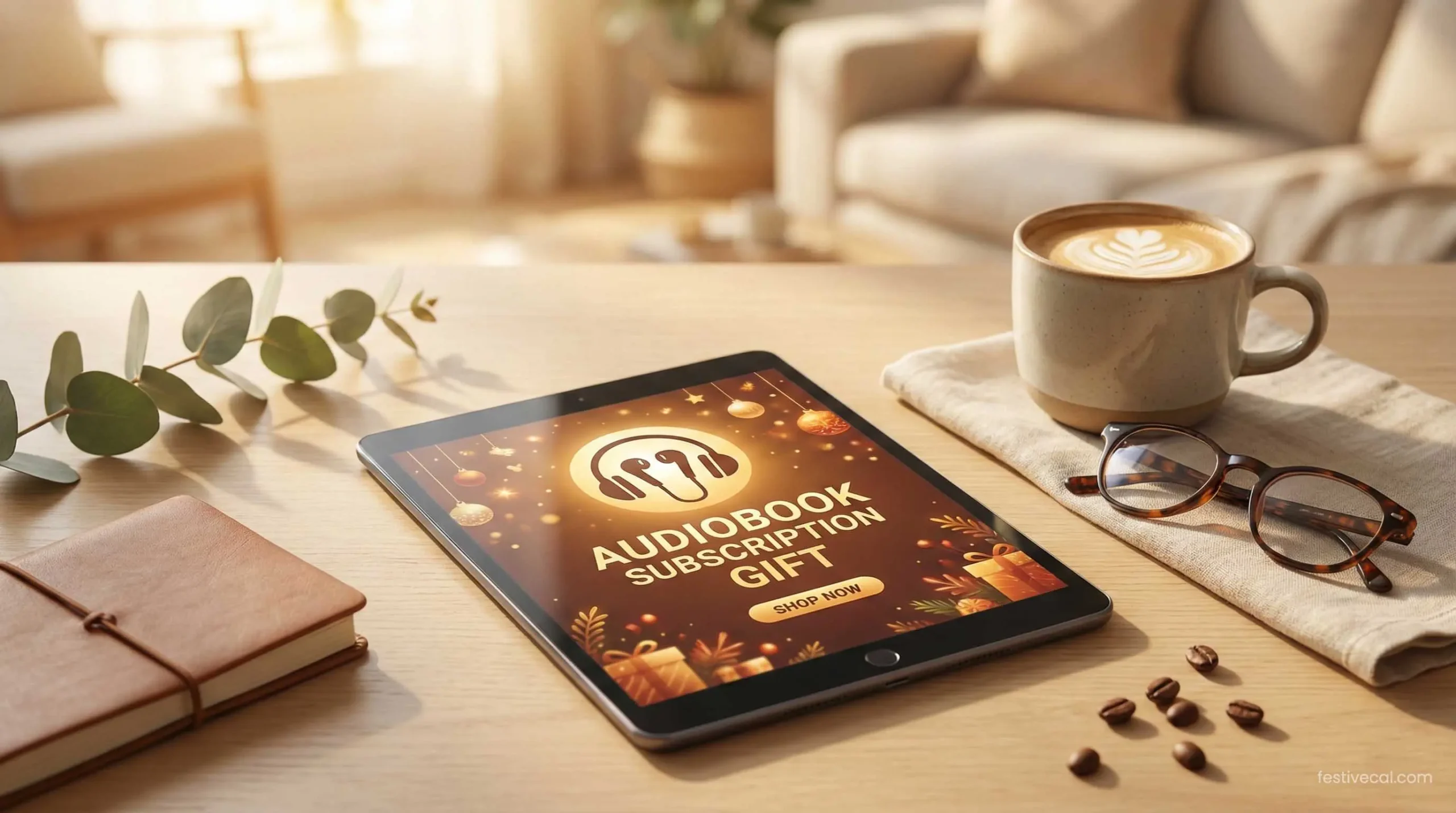 Digital audiobook subscription gift idea for last-minute Mother's Day.