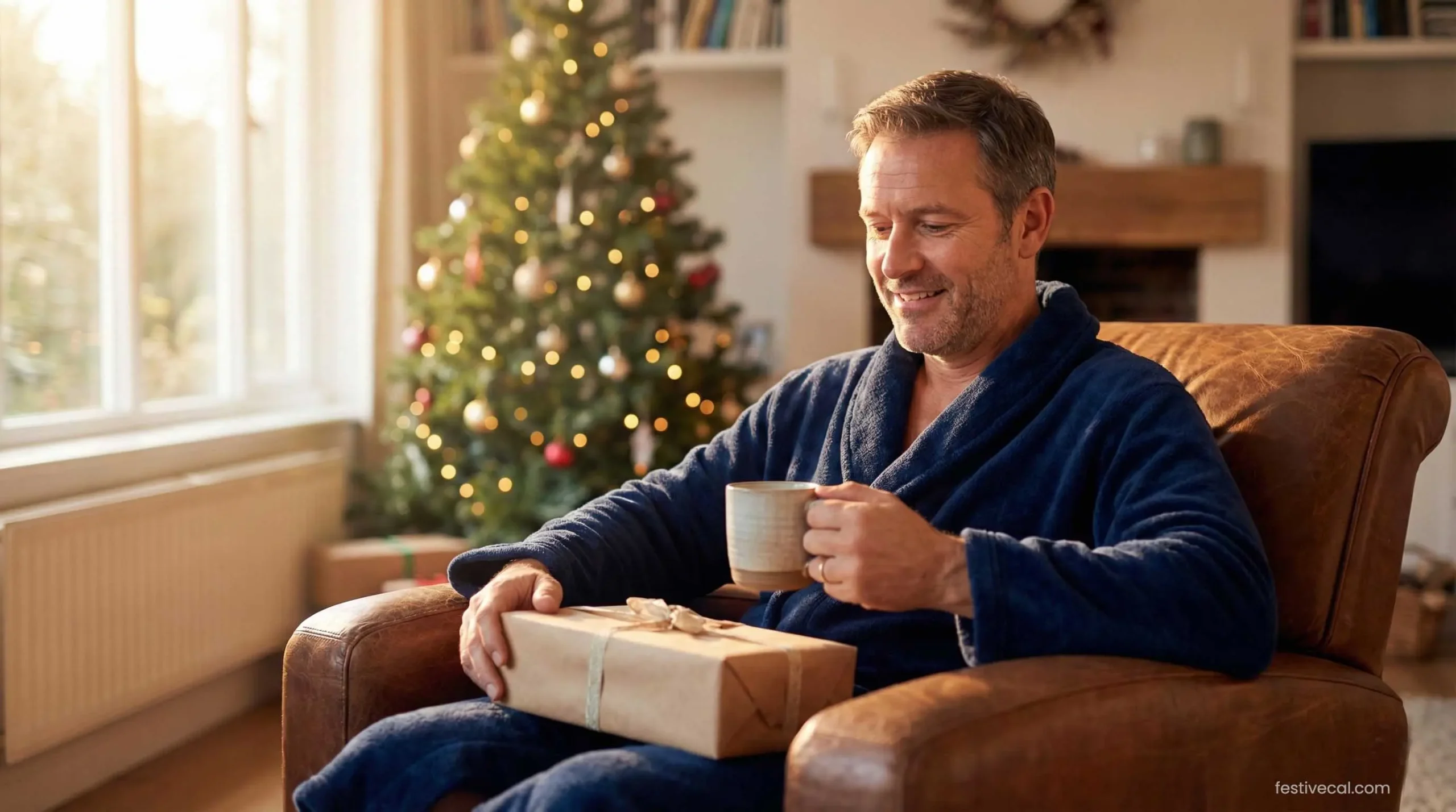 Relaxing gift ideas for dad including robes and coffee subscriptions.